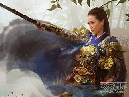 手绘古代女将军图片